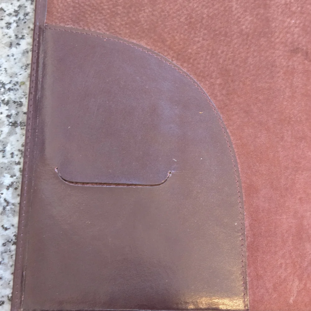 ​Vintage Burgundy Leather Portfolio / Padfolio - Monogrammed 